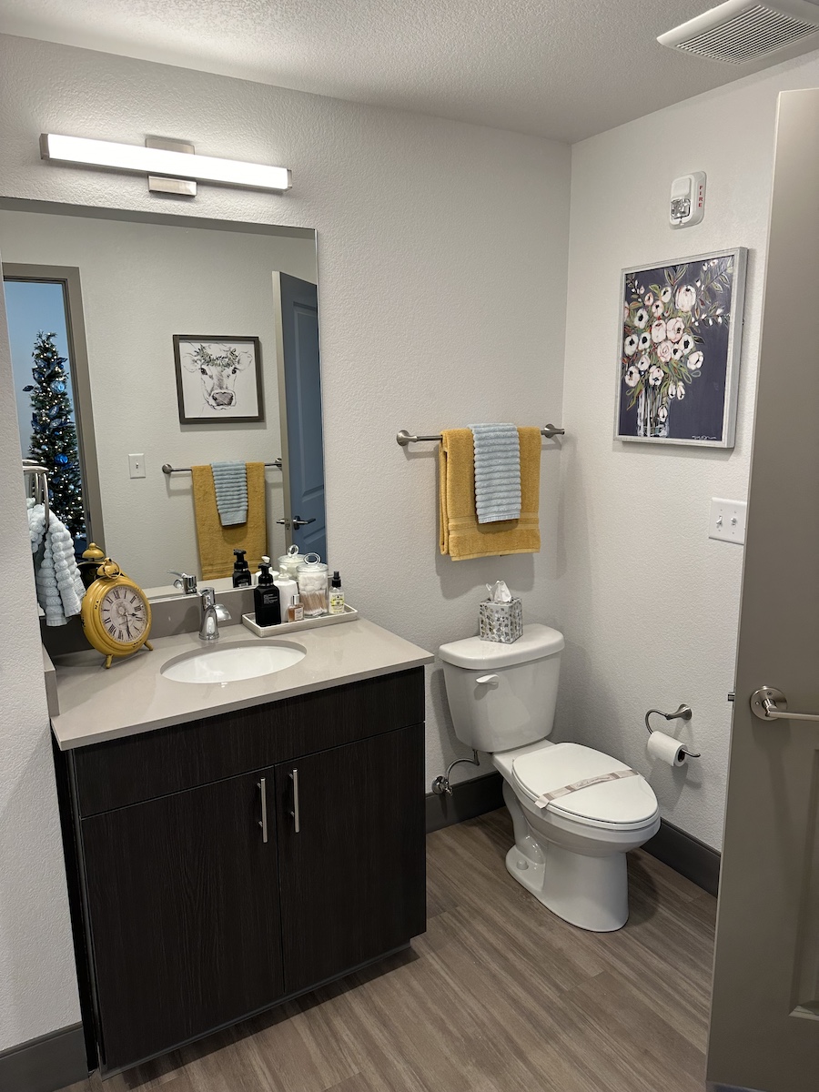 Half-bathroom in Greeley apartment